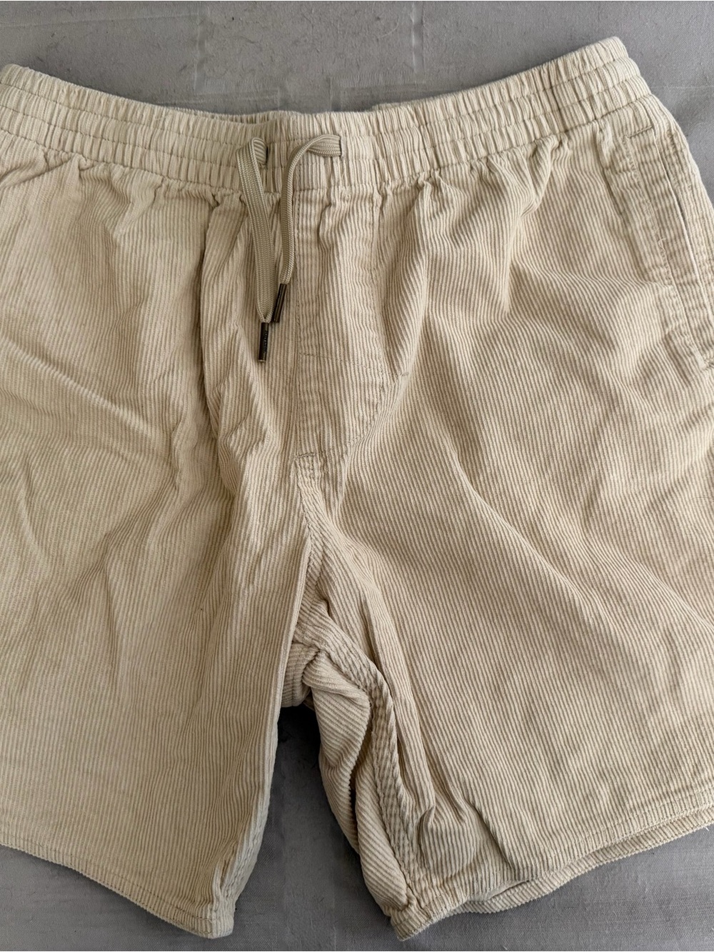 Rhythm Men's Corduroy Drawstring Shorts - Cream